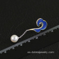 Modificado para requisitos particulares plata gota pendientes de perlas para las mujeres